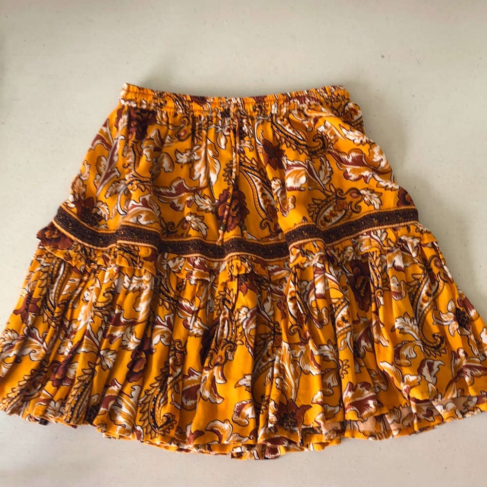 Spell Etienne Mini Skirt in Sienna
